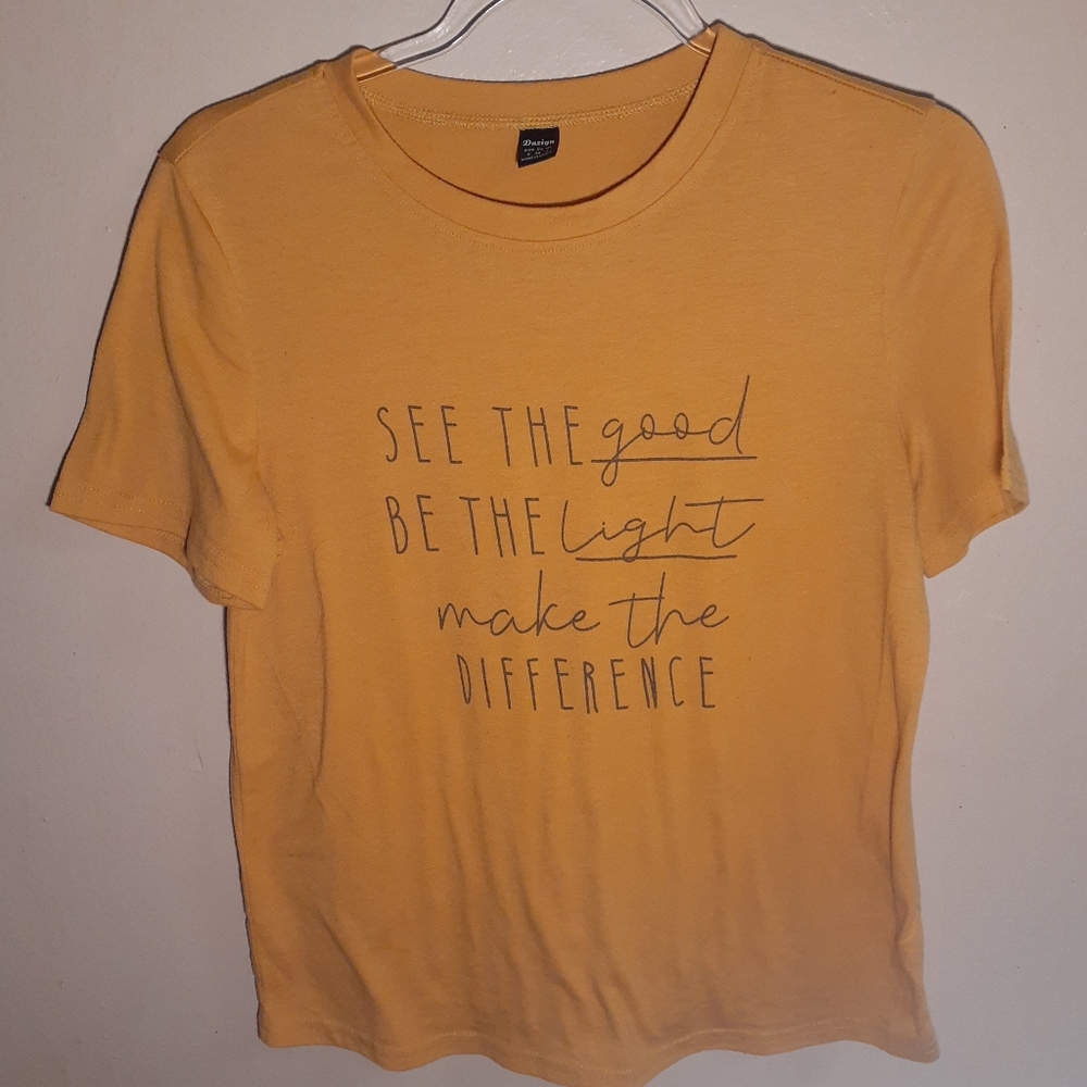 Motivational Yellow Short Sleeve Tee